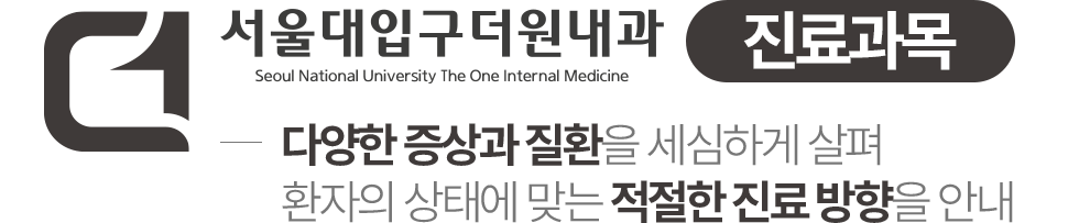 서울대입구더원내과 진료과목