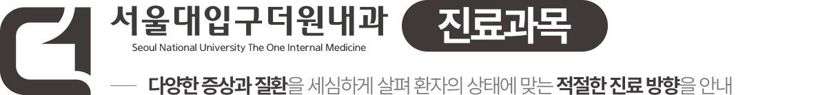 서울대입구더원내과 진료과목